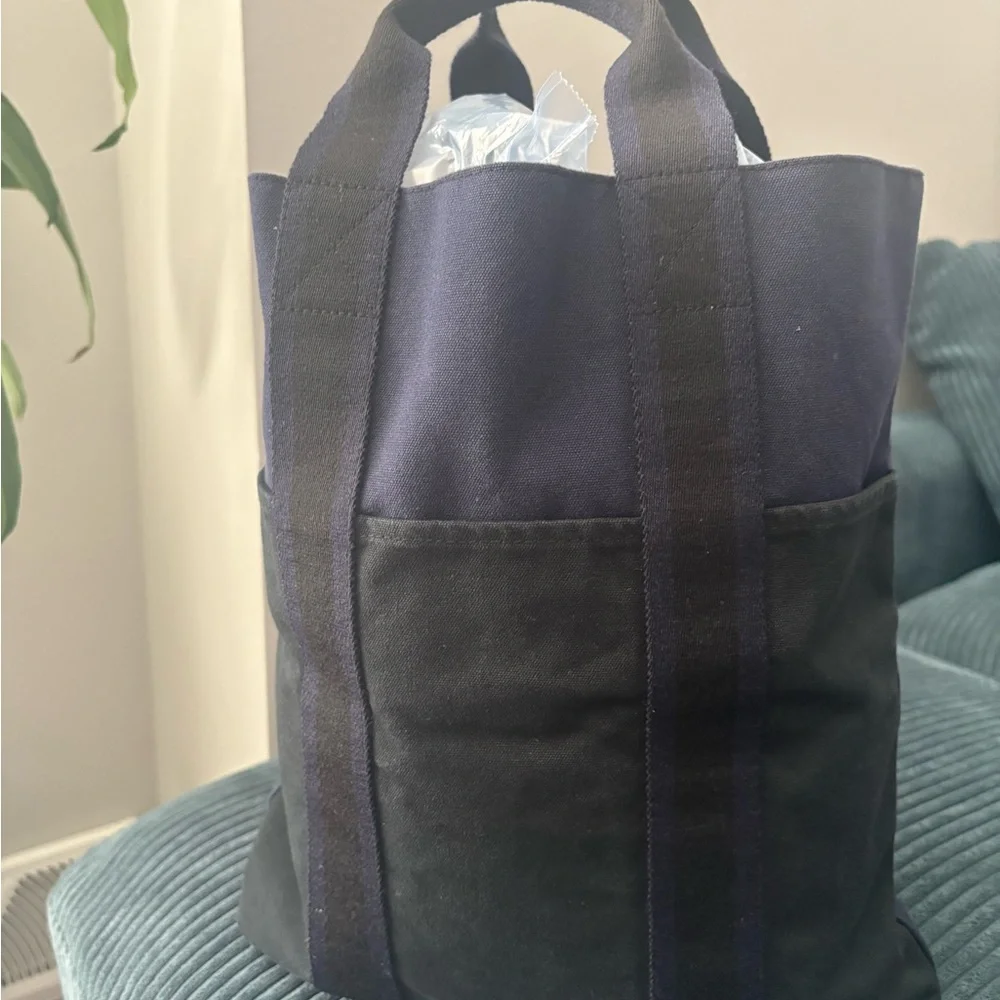 Hermes Navy Blue Canvas tote Bag💙🖤💙🖤